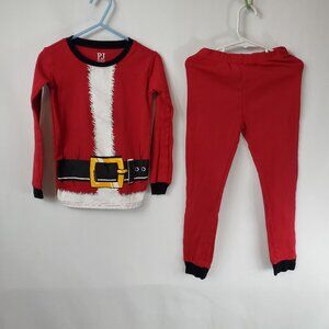 PJ Place Boys Red/Black Santa Christmas Long Slv Top & Pants Bottom PJs Sz 5T